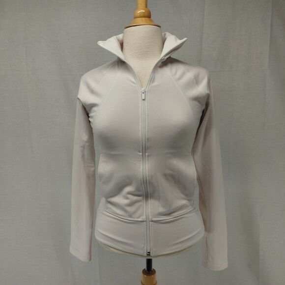 adidas Jackets & Blazers - Adidas Fitted LS Zip Front Athleisure Jacket off-white Sz XS
